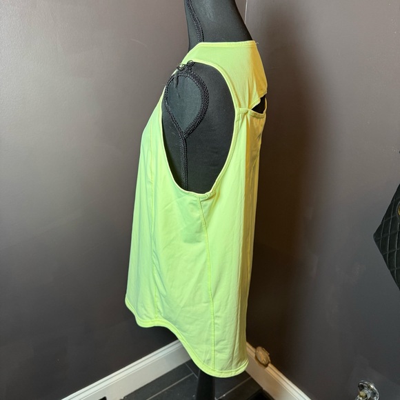Lululemon Neon Green Open Back Tank | Mesh Panel Sleeveless Top - Picture 2 of 7